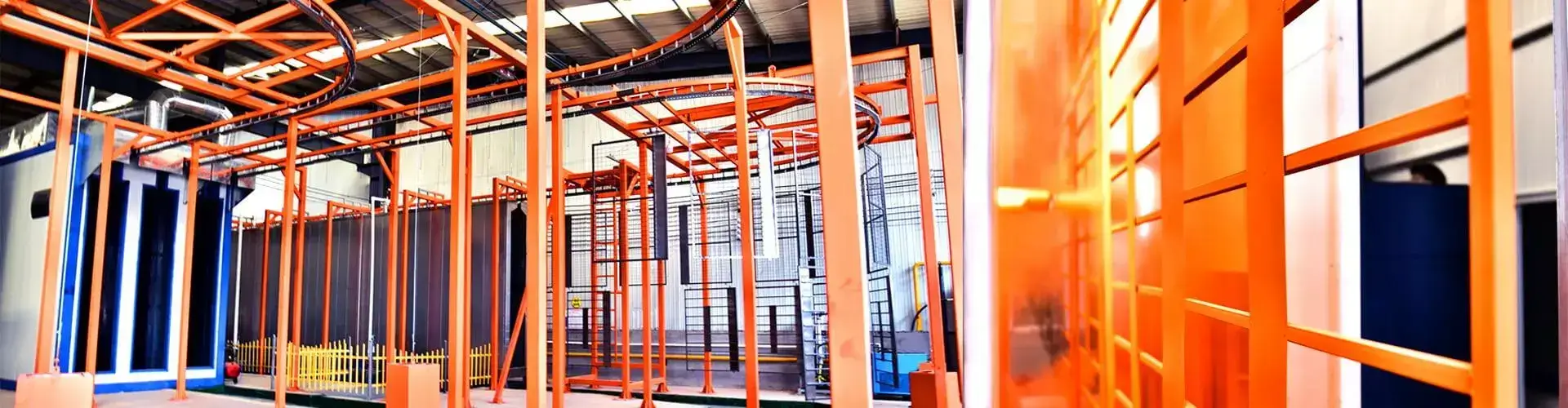 Fence powder coating line