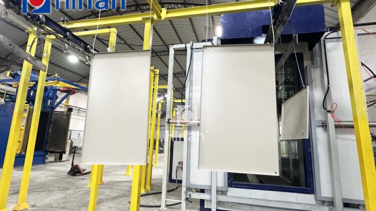 automatic powder coating line for electrical control cabinet (2) automatic powder coating line for electrical control cabinet (2)