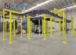 Powder coating line for electrical cabinet frames on site